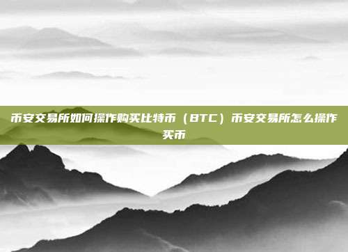 币安交易所如何操作购买比特币（BTC）币安交易所怎么操作买币