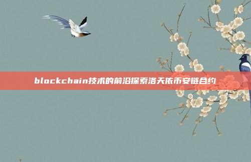 blockchain技术的前沿探索洛天依币安链合约