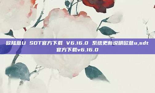 欧陆意U SDT官方下载 V6.16.0 系统更新说明欧意u,sdt官方下载v6.16.0