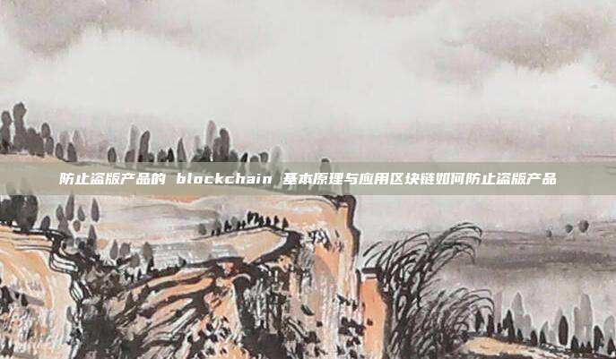 防止盗版产品的 blockchain 基本原理与应用区块链如何防止盗版产品