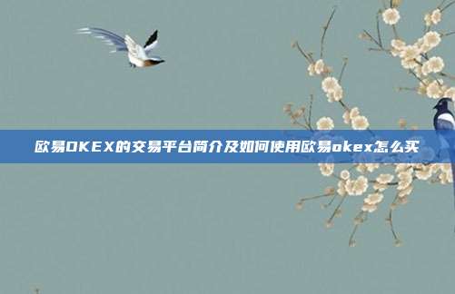 欧易OKEX的交易平台简介及如何使用欧易okex怎么买