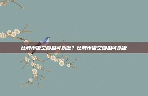 比特币做空哪里可以做？比特币做空哪里可以做