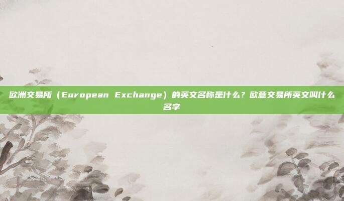 欧洲交易所（European Exchange）的英文名称是什么？欧意交易所英文叫什么名字