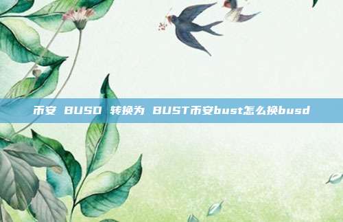 币安 BUSD 转换为 BUST币安bust怎么换busd