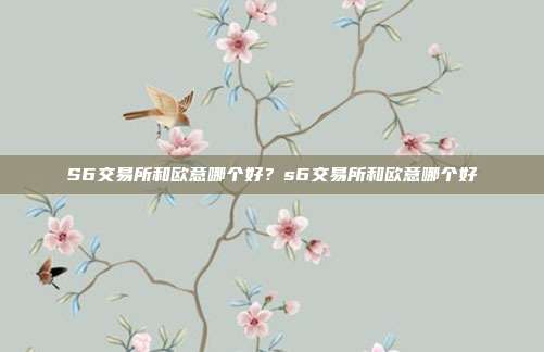 S6交易所和欧意哪个好？s6交易所和欧意哪个好