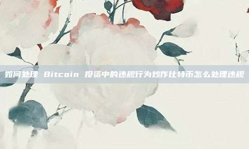 如何处理 Bitcoin 投资中的违规行为炒作比特币怎么处理违规