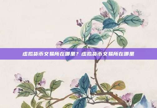 虚拟货币交易所在哪里？虚拟货币交易所在哪里