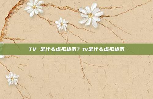 TV 是什么虚拟货币？tv是什么虚拟货币