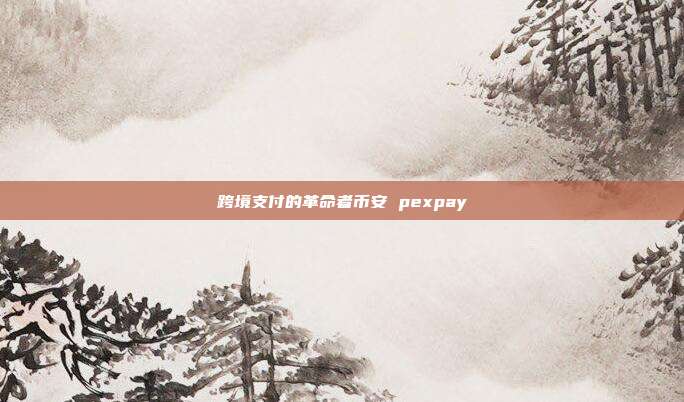 跨境支付的革命者币安 pexpay