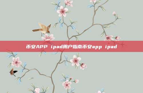 币安APP ipad用户指南币安app ipad