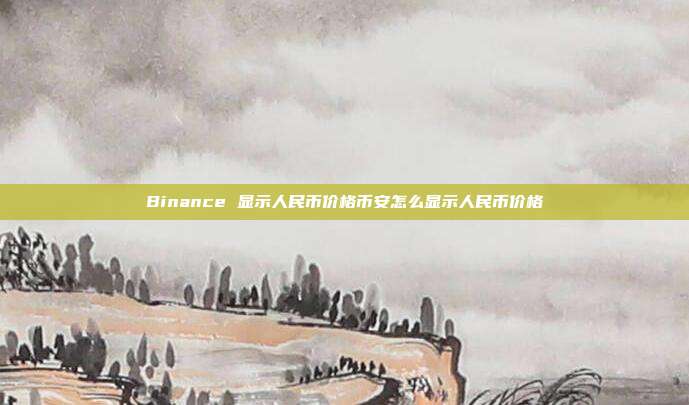 Binance 显示人民币价格币安怎么显示人民币价格