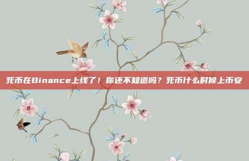 死币在Binance上线了！你还不知道吗？死币什么时候上币安