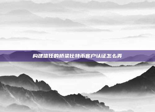 构建信任的桥梁比特币客户认证怎么弄