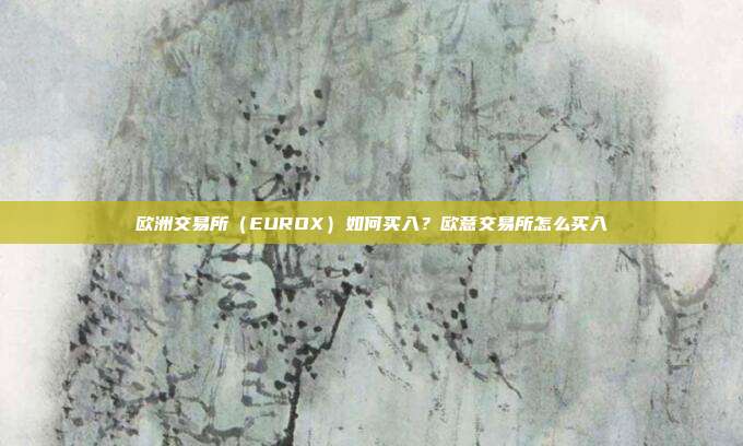 欧洲交易所（EUROX）如何买入？欧意交易所怎么买入