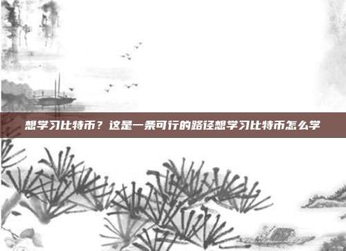 想学习比特币？这是一条可行的路径想学习比特币怎么学