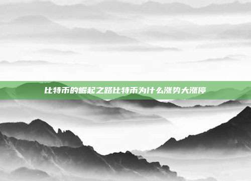 比特币的崛起之路比特币为什么涨势大涨停