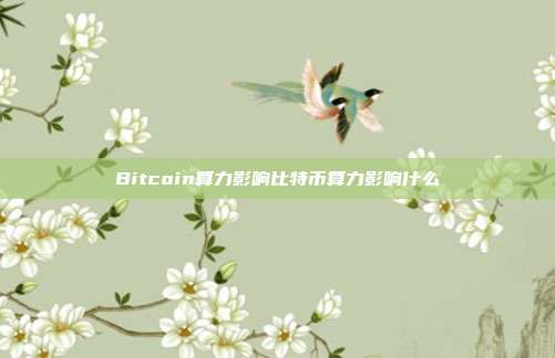 Bitcoin算力影响比特币算力影响什么