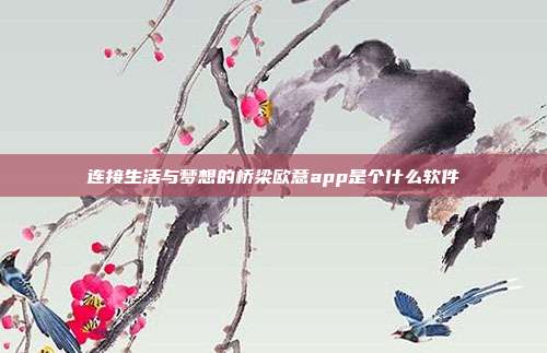 连接生活与梦想的桥梁欧意app是个什么软件