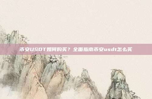 币安USDT如何购买？全面指南币安usdt怎么买