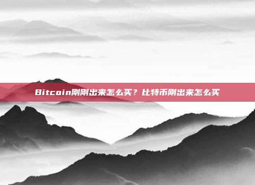 Bitcoin刚刚出来怎么买？比特币刚出来怎么买