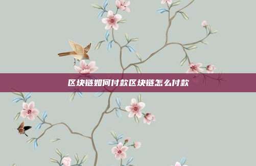 区块链如何付款区块链怎么付款