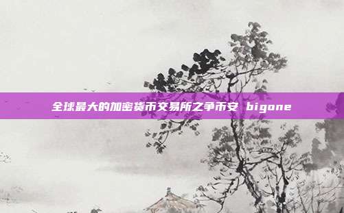 全球最大的加密货币交易所之争币安 bigone