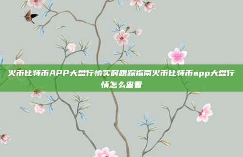 火币比特币APP大盘行情实时跟踪指南火币比特币app大盘行情怎么查看