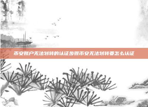 币安账户无法划转的认证步骤币安无法划转要怎么认证