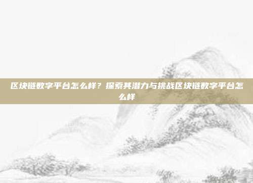 区块链数字平台怎么样？探索其潜力与挑战区块链数字平台怎么样