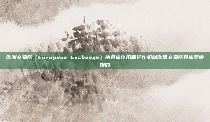 欧洲交易所（European Exchange）的具体作用和运作机制欧意交易所具体是做啥的