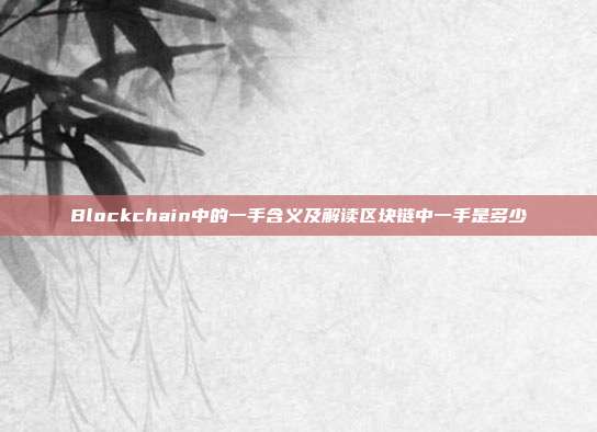 Blockchain中的一手含义及解读区块链中一手是多少