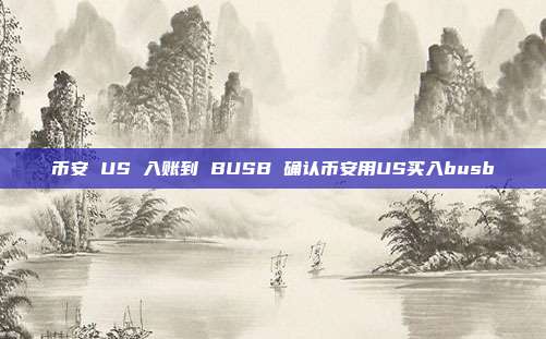 币安 US 入账到 BUSB 确认币安用US买入busb