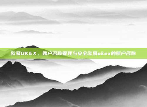 欧易OKEX，账户名称管理与安全欧易okex的账户名称