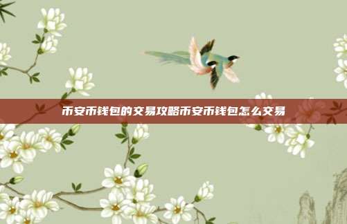 币安币钱包的交易攻略币安币钱包怎么交易