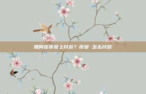 如何在币安上付款？币安 怎么付款