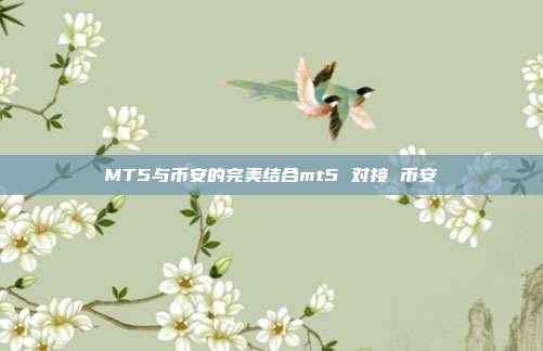 MT5与币安的完美结合mt5 对接 币安