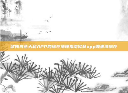 欧陆与意大利APP的缓存清理指南欧意app哪里清缓存