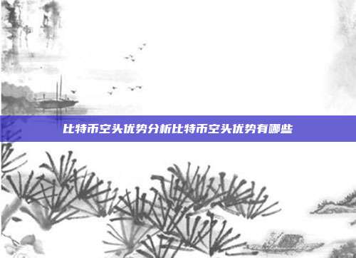 比特币空头优势分析比特币空头优势有哪些