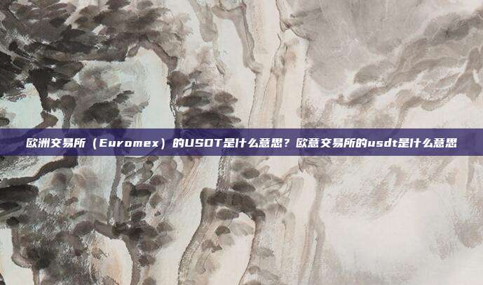 欧洲交易所（Euromex）的USDT是什么意思？欧意交易所的usdt是什么意思