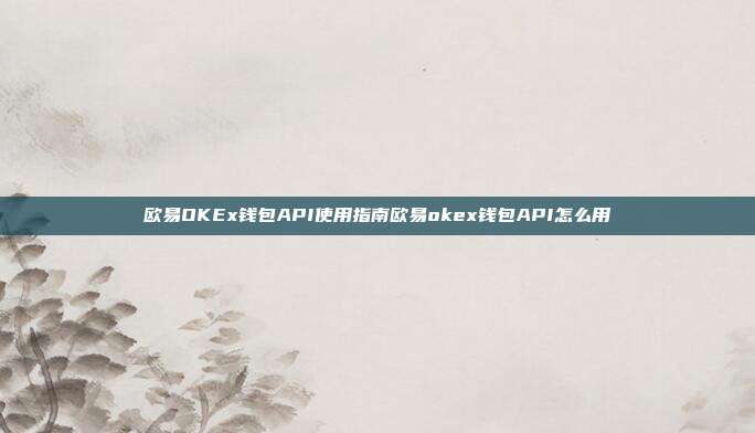 欧易OKEx钱包API使用指南欧易okex钱包API怎么用