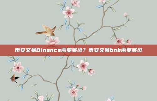 币安交易Binance需要多少？币安交易bnb需要多少