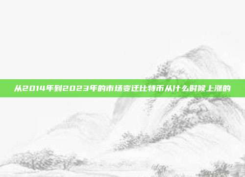 从2014年到2023年的市场变迁比特币从什么时候上涨的