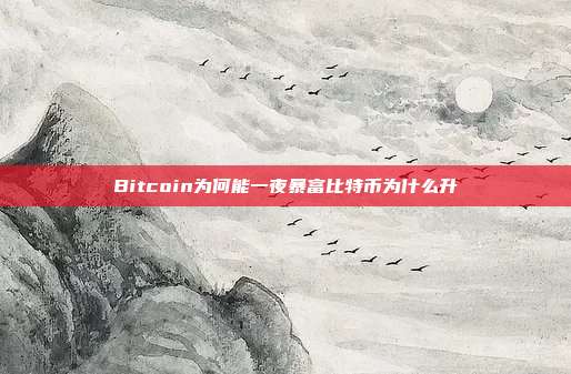 Bitcoin为何能一夜暴富比特币为什么升