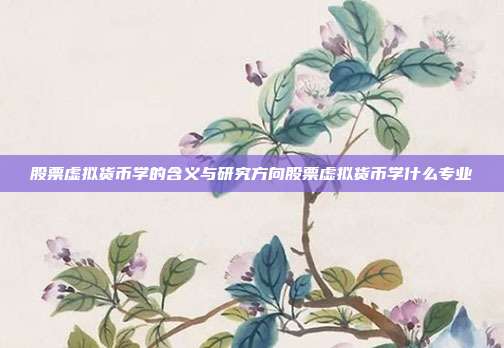 股票虚拟货币学的含义与研究方向股票虚拟货币学什么专业