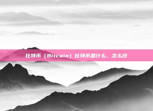 比特币（Bitcoin）比特币是什么，怎么挖