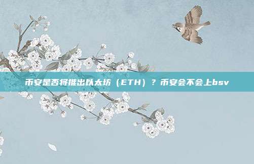 币安是否将推出以太坊（ETH）？币安会不会上bsv