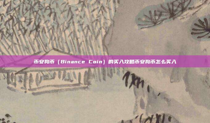 币安狗币（Binance Coin）的买入攻略币安狗币怎么买入