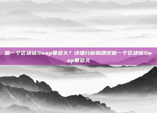 做一个区块链Swap要多久？详细分析和建议做一个区块链Swap要多久