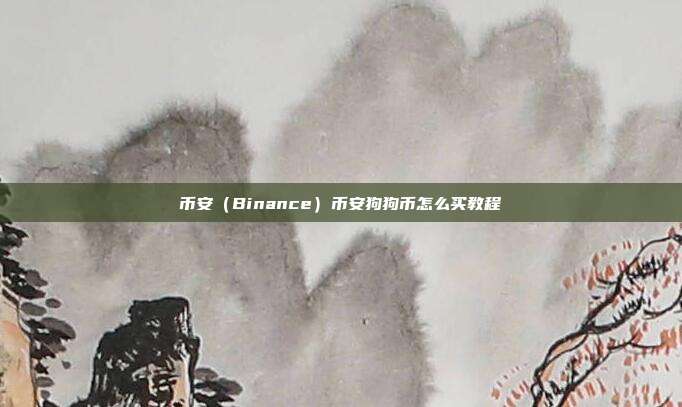 币安（Binance）币安狗狗币怎么买教程