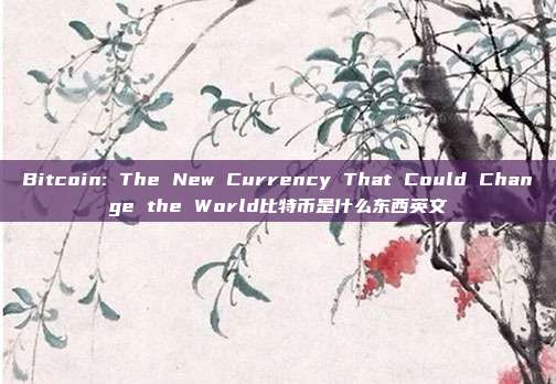 Bitcoin: The New Currency That Could Change the World比特币是什么东西英文